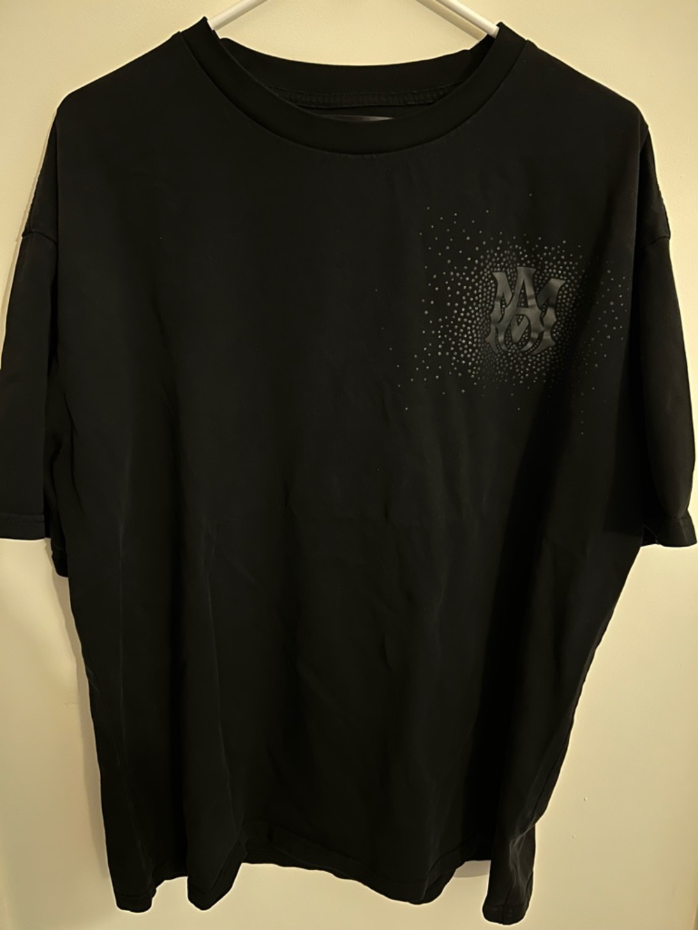 AMIRI Black Short-Sleeve Crewneck Tee with Subtle Logo